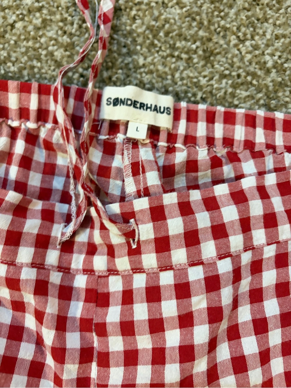 Sonderhaus Perfect Pants in Red Gingham - Picture 4 of 6